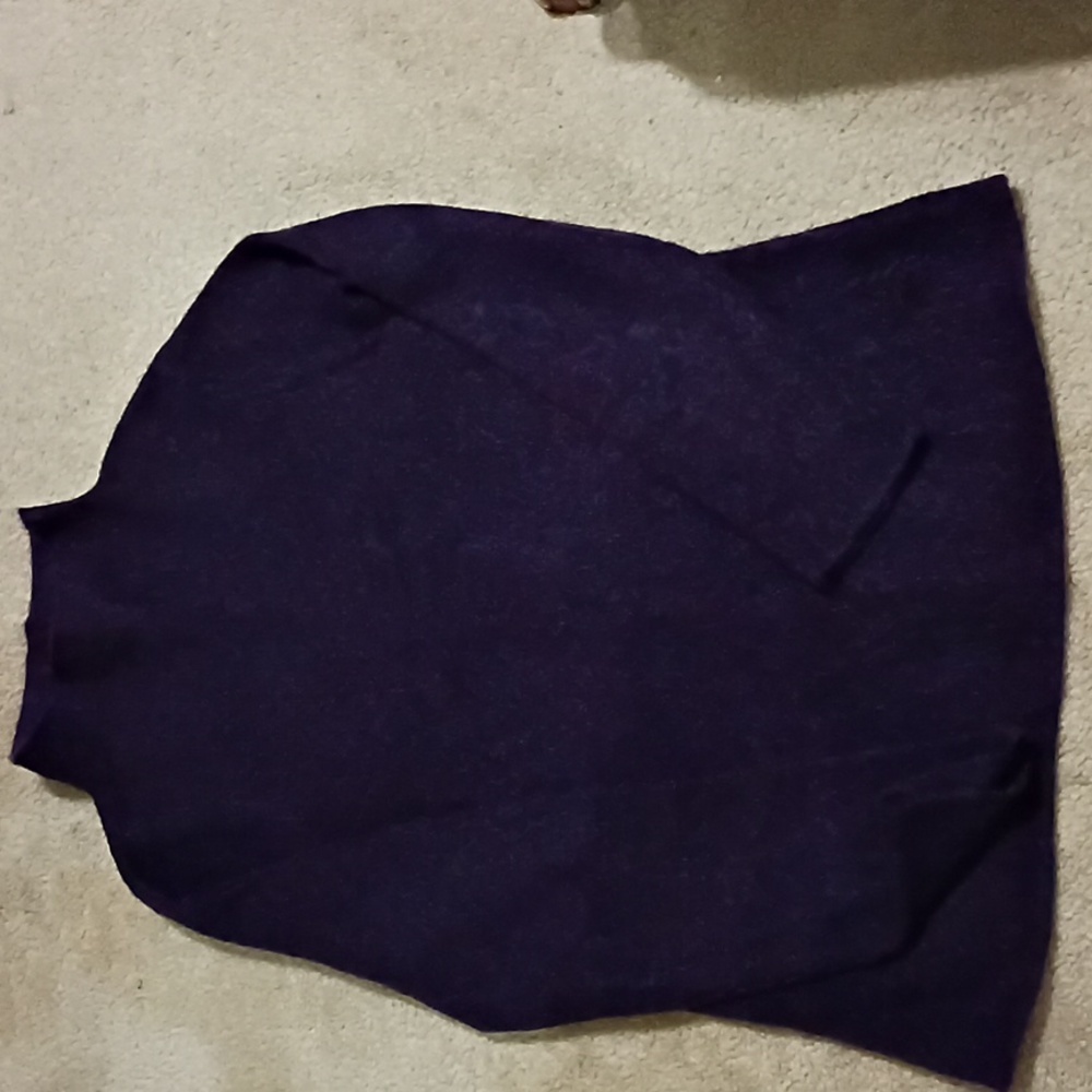 Eileen Fisher Deep Purple Cowl Neck Sweater
